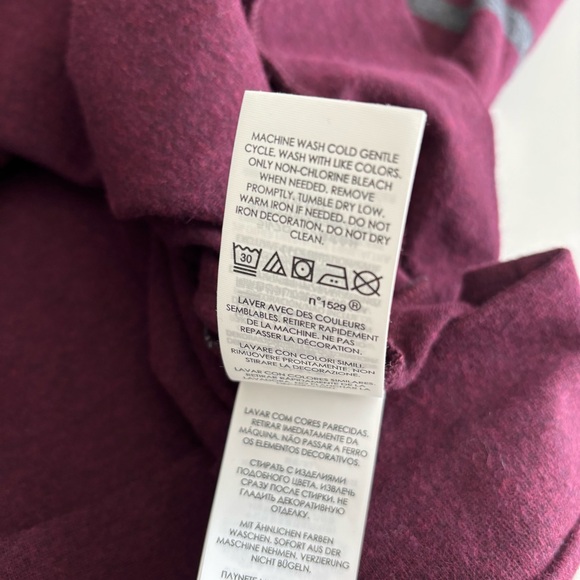 Polo Ralph Lauren Estate-Rib Quarter-Zip Pullover Burgundy gray striped XXL - Picture 9 of 13